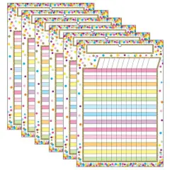 Ashley Productions Smart Poly&trade; Confetti Dry Erase Incentive Chart, 6ct.