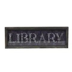 14" Framed Scrollwork & Snakeskin Library Tabletop Sign by Ashland&reg;