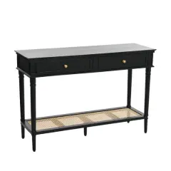 Hello Honey&reg; 4ft. Maxwelton Solid Wood Console Table Black