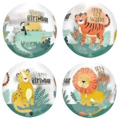 Orbz&reg; XL&trade; 16" Get Wild Birthday Clear Foil Balloon