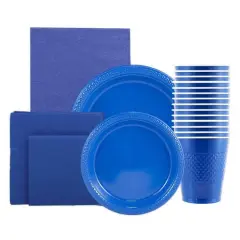 JAM Paper Party Tableware Assortment Pack Blue