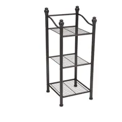 Organize It All 30" Belgium Oil Rubbed Bronze 3-Tier Shelving Tower