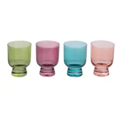 Hello Honey&reg; 6oz. Hand Blown Footed Drinking Glasses Set