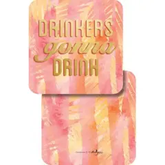JAM Paper Drinkers Gonna Drink Coasters, 60ct.