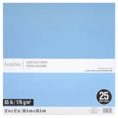 12" x 12" Cardstock Paper by Recollections&trade;, 25 Sheets Light Blue
