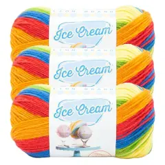 3 Pack Lion Brand&reg; Ice Cream&reg; Yarn Hokey Pokey