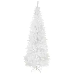 6.5ft. Unlit White Georgian Pine Slim Artificial Christmas Tree