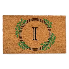 Laurel Circle Monogram Door Mat I