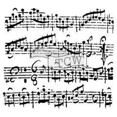 The Crafter's Workshop Sheet Music Stencil, 6" x 6"