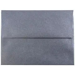 JAM Paper 4.375" x 5.75" Metallic Invitation Envelopes, 25ct. Anthracite Stardream