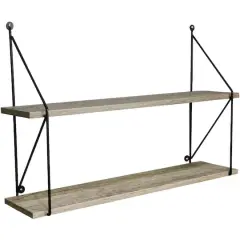 Sorbus 23.6" Double Tier Floating Shelf