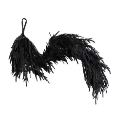 4ft. Artificial Real Touch Halloween Black Norfolk Island Pine Garland with Natural Look