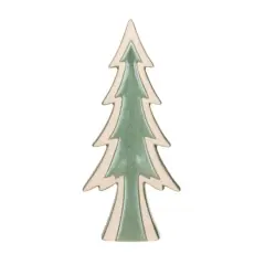 Hello Honey&reg; 13" Tall Green Decorative Unglazed Stoneware Tree D&eacute;cor with Reactive Glaze