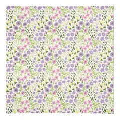 Whimsical Spring Floral Napkin 10" x 10" Cotton Twill Napkin