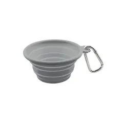 FFD PET Silicone Travel Bowl for Dogs & Cats Gray