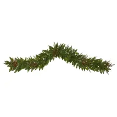 6ft. LED Christmas Pine & Berries Garland