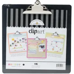 Doodlebug Design Inc.&trade; Clipart Beetle Black Monochromatic Clipboard