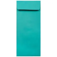 JAM Paper 4.75" x 11" Policy Business Colored Envelopes, 50ct. Sea Blue