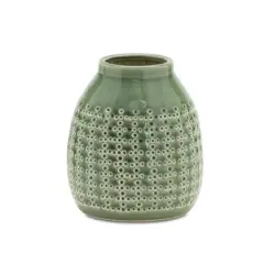 6.5" Sage Terra Cotta Vase