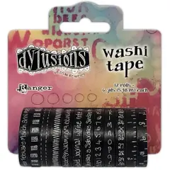 Dyan Reaveley's Dylusions Black Washi Tape Set, 12ct.