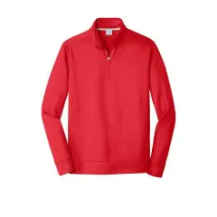 Port & Company&reg; Performance Fleece 1/4-Zip Pullover Sweatshirt Red
