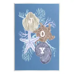 Stupell Industries Joy Nautical Holiday Seashells Wall Plaque Art