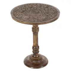 Brown Mango Wood Traditional Accent Table