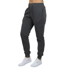 Galaxy by Harvic Women's Relaxed-Fit Fleece-Lined Jogger Sweatpants Charcoal