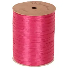 JAM Paper 1/4" Raffia Ribbon Fuchsia