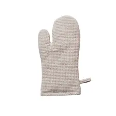 Hello Honey&reg; Woven Linen & Cotton Waffle Hot Pad Mitt Cream
