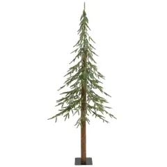 6ft. Pre-Lit Medium Alpine Artificial Christmas Tree, Clear LED Lights