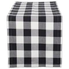 DII&reg; 108" Buffalo Check Table Runner Black/White
