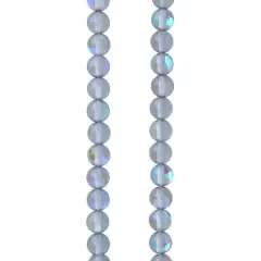 Gray Synthetic Opal Glass Round Beads, 6mm by Bead Landing&trade;