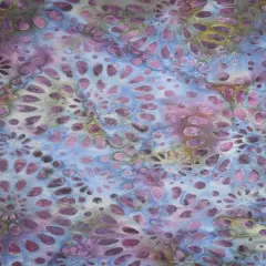 Feldman Batik Royal Plum Stamp Starburst Cotton Fabric
