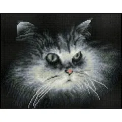 Diamond Dotz&reg; Intermediate Shadow Cat Pre-Framed Diamond Painting Kit