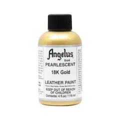 Angelus&reg; Pearlescent Leather Paint, 4oz. 18k Gold