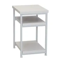 Household Essentials Jamestown 2-Shelf End Table White