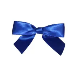JAM Paper 3.25" Satin Twist Tie Bows, 100ct. Royal