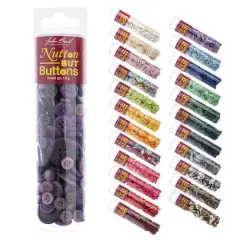 John Bead Nutton but Buttons Mixed Collection Dark Purple