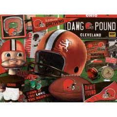 Retro Series Wooden Puzzle Cleveland Browns