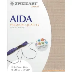 Zweigart&reg; Stern-Aida 14 Count Pre-Cut Fabric Nougat