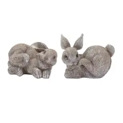 Lounging Bunny Figurine Set