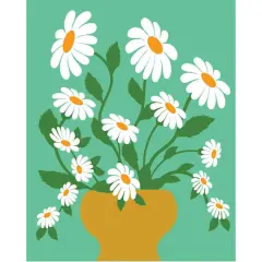 8" x 10" Yellow Vase with Daisies Paint-by-Number Kit with Wood Display Hanger by Artist's Loft&reg;