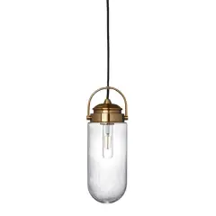 Hello Honey&reg; Robert Stevenson Lighting Shiloh Metal & Glass Ceiling Light Brushed Brass