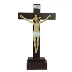 14.5" INRI Jesus on Crucifix Table Top Decoration