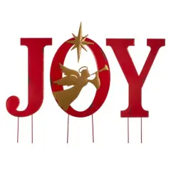 Glitzhome&reg; 36" JOY Angel Yard Stake, Wall or Standing D&eacute;cor