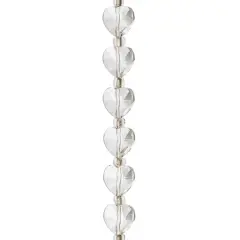 Clear Faceted Glass Heart Beads by Bead Landing&trade;, 10mm
