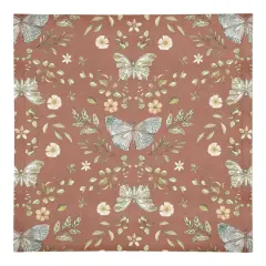 Butterfly Cotton Twill Napkin Rust Orange