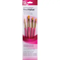 Princeton&trade; RealValue&trade; Brush Golden Taklon 4 Piece Brush Set