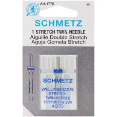 SCHMETZ Stretch Twin Machine Needle, 4.0/75